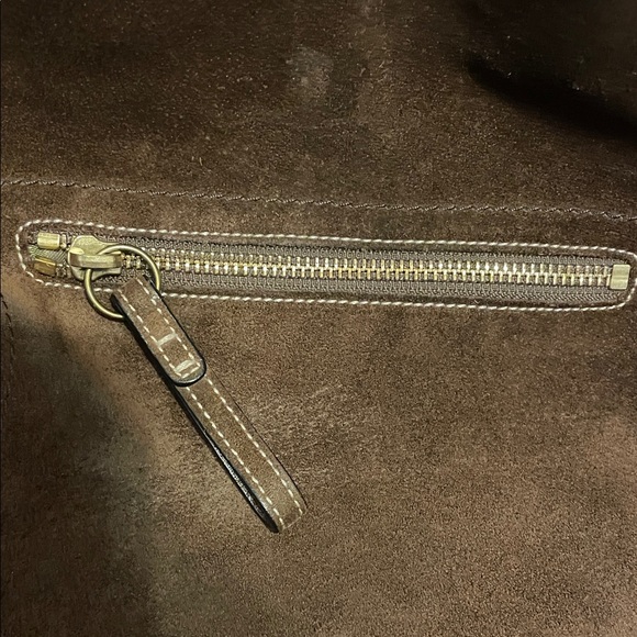 Vintage Coach Tan Suede Crossbody Bag - Picture 2 of 6